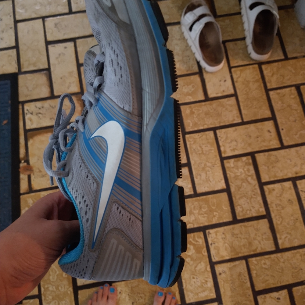 Blue women's woke Nike shoes